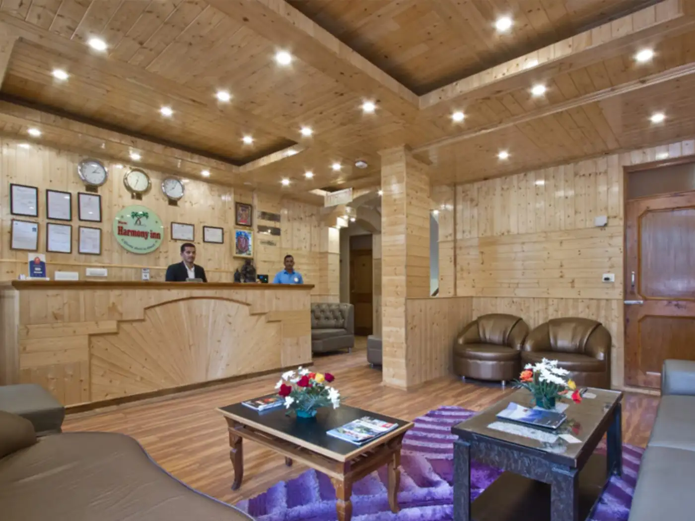 Reception area of hotel new harmony inn