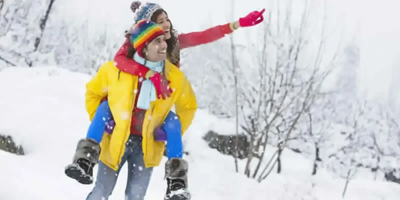 Couples in snow